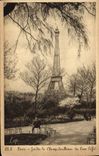 CPA Paris Jardin du Champs de Ibars La Tour Eiffel 