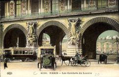 CPA Paris Les Guichets du Louvre Autobus