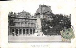 CPA Paris Cour du Louvre 