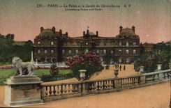 CPA Paris Le Palais et le Jardin du Luxembourg 