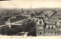 CPA Paris Panorama des Huits Ponts Tour Eiffel