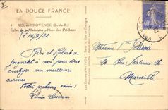 CPA Aix en Provence B du R Eglise de la Madeleine Place des Precheurs 