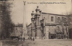 CPA Aix en Provence Eglise de la Madeleine et Place des Precheurs 