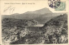 CPA Environs d'Aix en Provence Digue du barrage Zola 