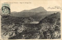CPA Environs d'Aix en Provence Digue du barrage Zola 
