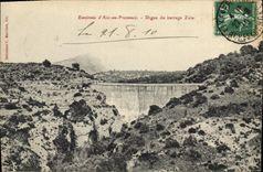 CPA Environs d'Aix en Provence Digue du barrage Zola 
