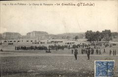 CPA Aix en Provence Le Champ de Manoeuvre Militaria