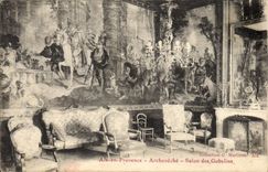CPA Aix en Provence Archeveche Salon des Gobelins 