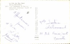 CPA La Cite du Roy Rene Aix en Provence la Cathedrale St Sauveur monument historique facade et Cloch