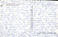 CPA Aix en Provence Fontaine et place d'Albertaz Anciens hotels 