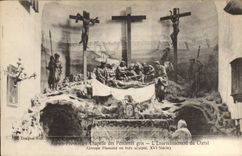 CPA Aix en Provence Chapelle des Penitents gris l'Ensevelissement du Christ Groupe Flamand en bois S