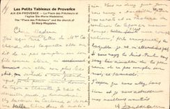 CPA Les Petits Tableaux de Provence Aix en Provence la place des Precheurs et l'eglise Ste Marie Mad