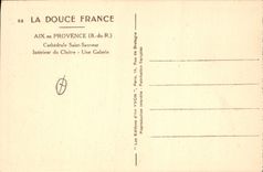 CPA Aix en Provence B du R Cathedrale Saint Sauveur interieur du Cloitre une Galerie 