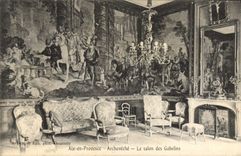 CPA Aix en Provence Archeveche le salon des Gobelins 