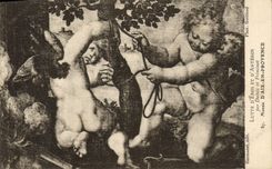 CPA Lutte d'Eros et d'Anteros Par Dubois et Freminet Musee d'Aix en Provence 