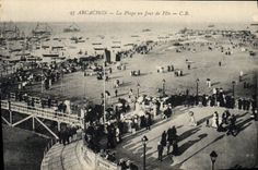CPA Arcachon la Plage un jour de Fete 