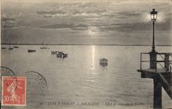 CPA Cote d'Argent Arcachon Effet de nuit sur le Bassin 