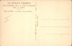 CPA Les Charmes dela Cote d'Argent Mer St Foret Arcachon la plage a l'heure du Bain