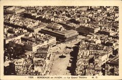 CPA Bordeaux en Avion le Grond Theatre 