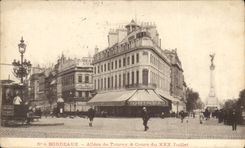 CPA Bordeaux Alles de Tourny et Cours du XXX Juillet 