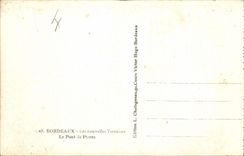 CPA Bordeaux les nouvelles Terrasses le Pont de Pierre 