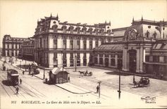 CPA Bordeaux la Gare du Midi vers le Depart 