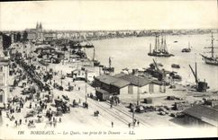 CPA Bordeaux les Quais vue prise de la Douane 