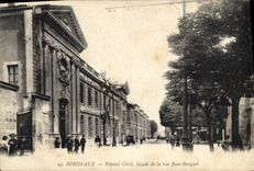 CPA Bordeaux Hopital Civil Facade de la rue Jean Burguet 
