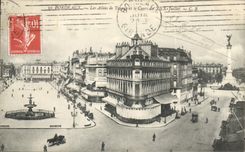 CPA Bordeaux les Allees de Tourny et le Cours du XXX Juillet 