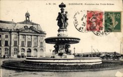 CPA Bordeaux Fontaine des Trois Graces 