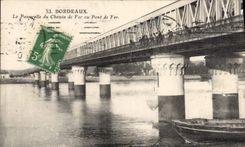 CPA Bordeaux la Passerelle du chemin de Fer ou Pont de Fer 
