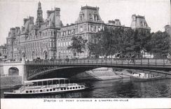 CPA Paris le Pont d'Arcole et l'hotel de Ville 