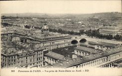 CPA Panorama de Paris vue prise de Notre Dame au Nord 