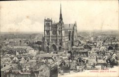 CPA Amiens Cathedrale prise a vol d'oiseau 