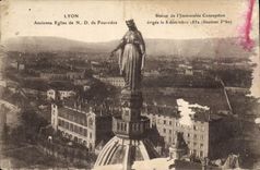 CPA Lyon Ancienne Eglise de N D de Fourviere Statue de l'Immaculee Conception 