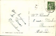 CPA Nimes Gard Le Pont du Gard 