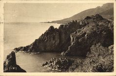 CPA Cote d'Azur Le Trayas Var Les Rochers 