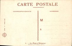 CPA La Porte d'Honneur Favier et Ventre arch