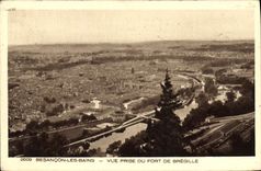 CPA Besancon les Bains Vue prise du Fort de Bregille 