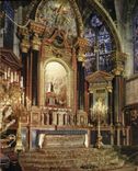 CPA N D de Liesse Le Sanctuaire Le retable la colonnade de jaspe et l'arc triomphal sont l'ex voto d