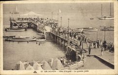 CPA Arcachon Cote d'argent La grande jetee 