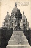 CPA Paris le Sacre Coeur statue du Chevalier de la Barre Supplicie a l'age de 119 ans pour n'avoir p