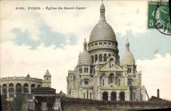 CPA Paris Eglise du sacre Coeur Chocolat Menier