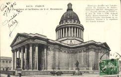 CPA Paris le Pantehon et la Statue de J J Rousseau 