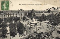 CPA Paris La Place de la Republique 