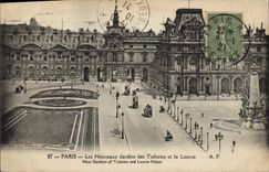 CPA Paris Les Nouveaux Jardins des Tuileries et le Louvre 
