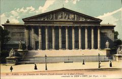 CPA Paris La Chambre des Deputes Facade donnant sur le Quai d'Orsay 
