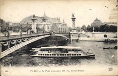 CPA Paris le Pont Alexandre III et le Grand Palais 