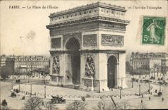 CPA Paris La Place de l'Etoile et l'Arc de Triomphe 