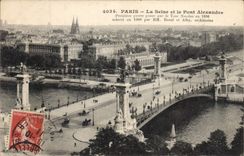 CPA Paris La Seine et le Pont Alexandre 